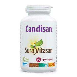 Candisan de Sura Vitasan es un complemento alimenticio formulado para favorecer el equilibrio del ecosistema intestinal y vaginal, especialmente útil en mujeres que sufren alteraciones del pH o candidiasis de repetición, frecuentes durante la menopausia. Contiene una combinación potente de extractos naturales como ajo, orégano, pau d’arco, hoja de olivo y caprílico, con acción antifúngica y antibacteriana. Ayuda a restaurar la flora saludable, reforzar la respuesta inmunitaria y mantener un entorno vaginal libre de molestias.