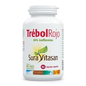 El trébol rojo contiene un alto porcentaje de isoflavonas, fitoestrógenos naturales que imitan la acción de los estrógenos femeninos. Ayuda a reducir los sofocos, la sequedad vaginal y los sudores nocturnos. También protege el sistema cardiovascular y contribuye a mantener la densidad ósea, especialmente importante durante la menopausia. 