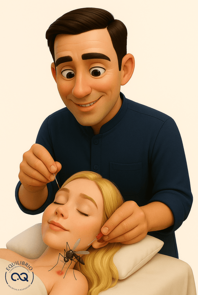 Acupuntura para aliviar las picaduras de mosquito en Acupuntura Bilbao EQUILIBRIO by Txema Azkona. Si no tienes un acupuntor a mano, también puedes utilizar el dispositivo heat it, eficaz para las picaduras de los moquitos. Alivio inmediato.