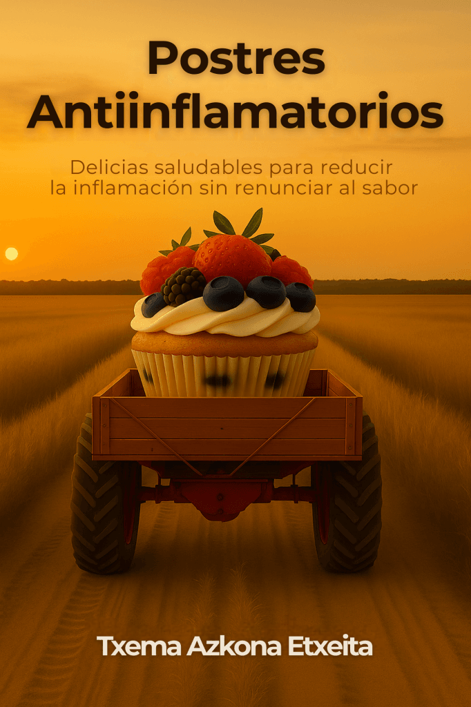 Postres Antiinflamatorio, nuevo libro de postres saludables antiinflamatorios de Txema Azkona.
